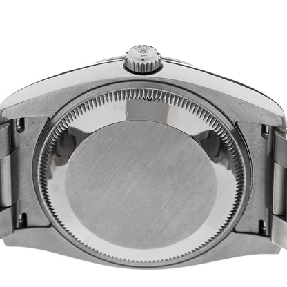 Rolex Stainless Steel 18K White Gold 34mm Oyster Perpetual Datejust Watch Black 115234 4 of 5
