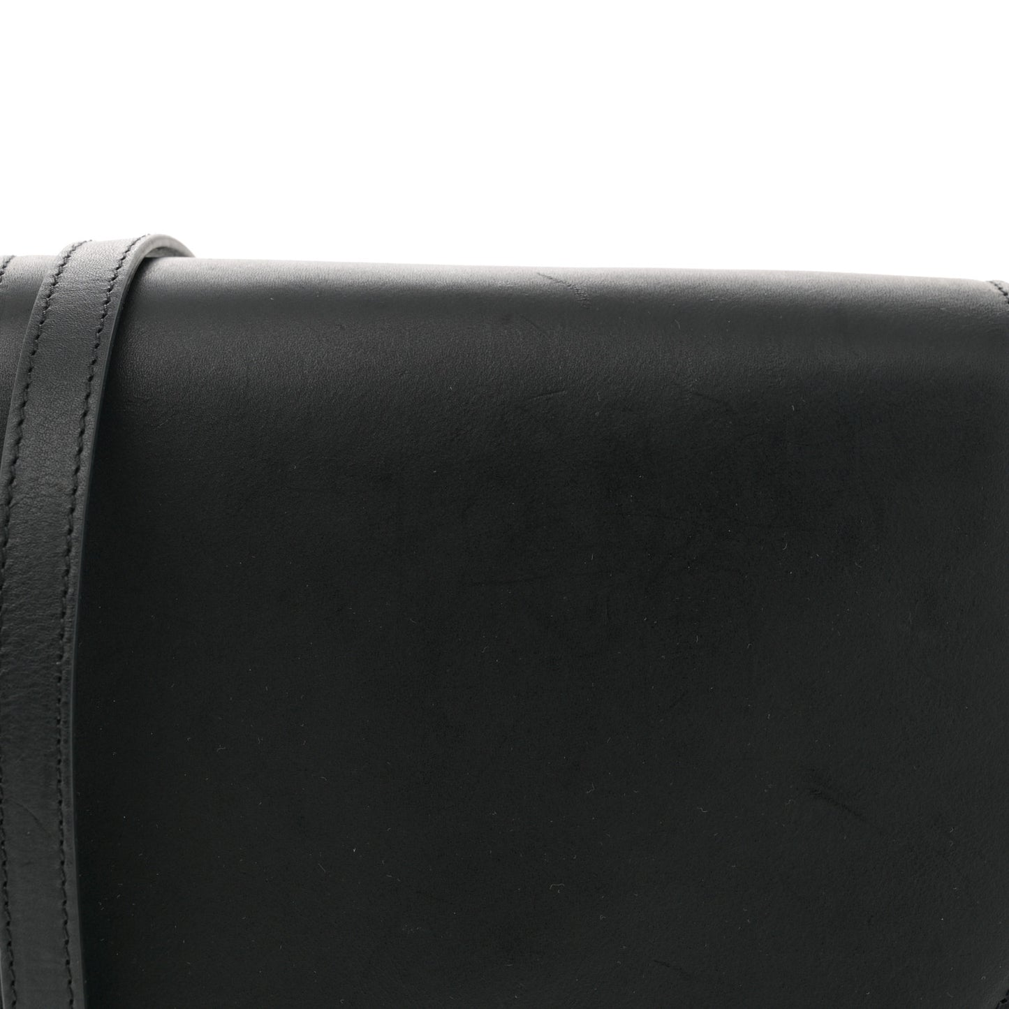 Calfskin Flap Crossbody Bag Black