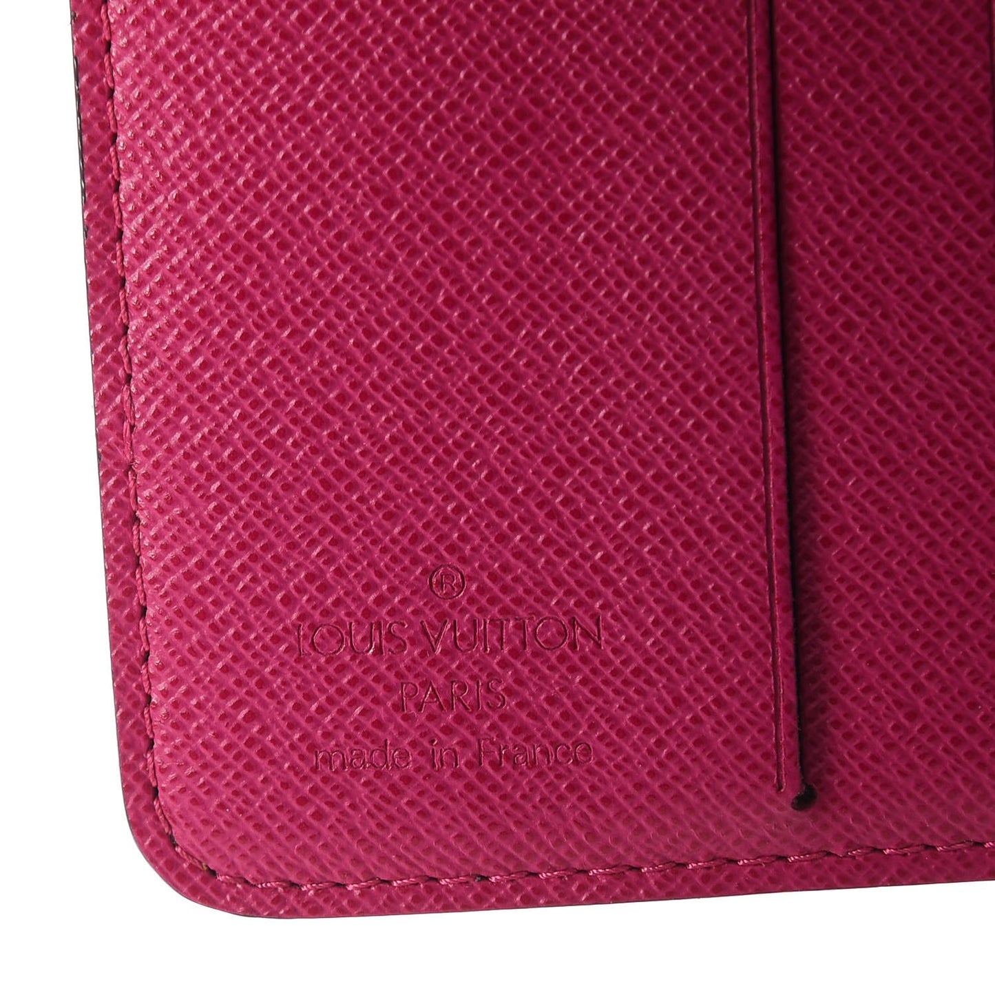 Monogram Perforated Compact Zipped Wallet Fuchsia