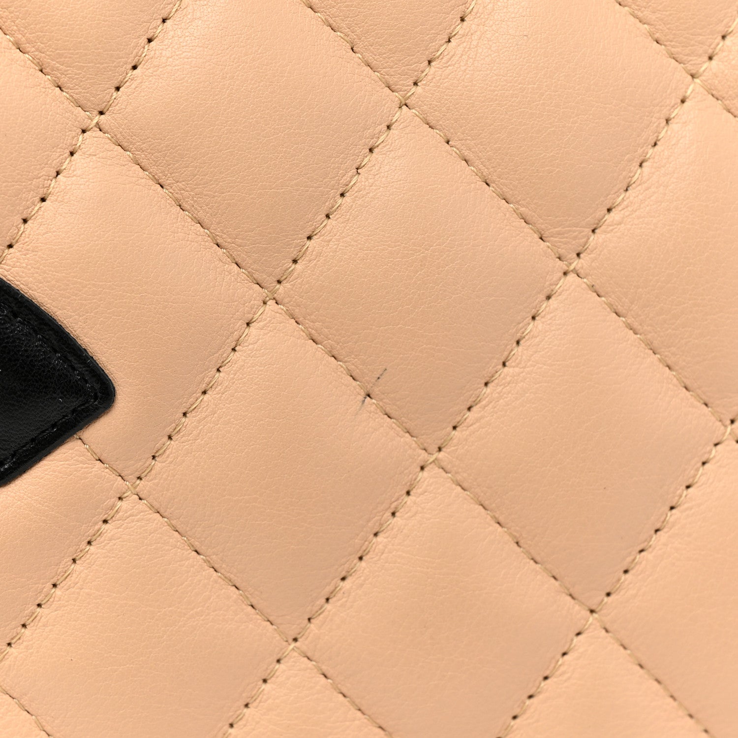 Chanel Calfskin Quilted Large Cambon Bowler Beige Black 13 of 16