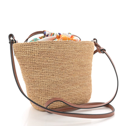 Loewe Calfskin Raffia Parrot Paulas Ibiza Pochette Bag Natural Tan 3 of 10