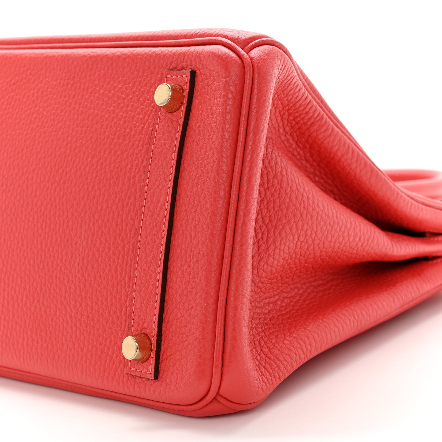 Taurillon Clemence Birkin 30 Rouge Pivoine