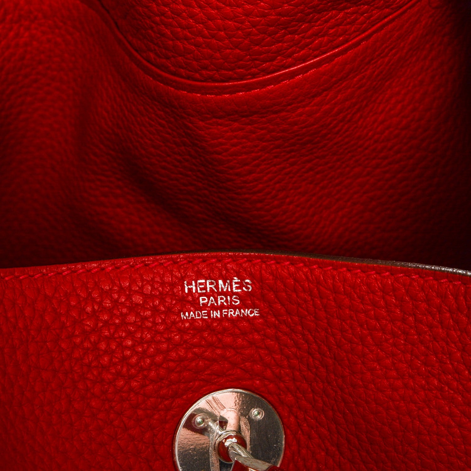 Hermes Taurillon Clemence Lindy 30 Rouge Casaque 6 of 7