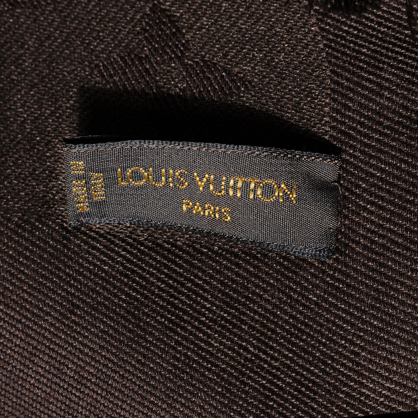 Silk Wool Monogram Denim Shawl Chocolate