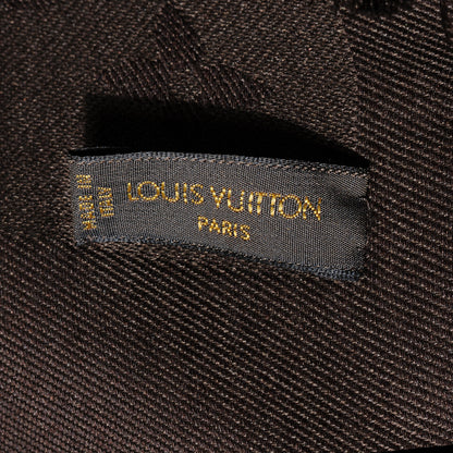 Louis Vuitton Silk Wool Monogram Denim Shawl Chocolate 5 of 6