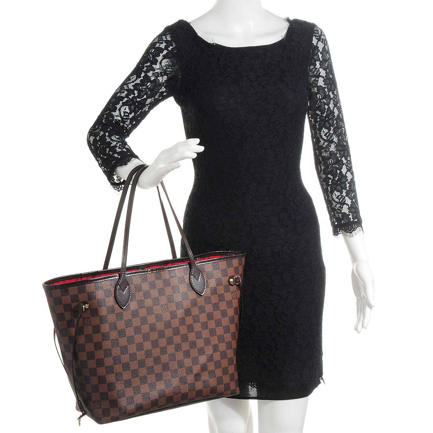 Louis Vuitton Damier Ebene Neverfull MM 2 of 8