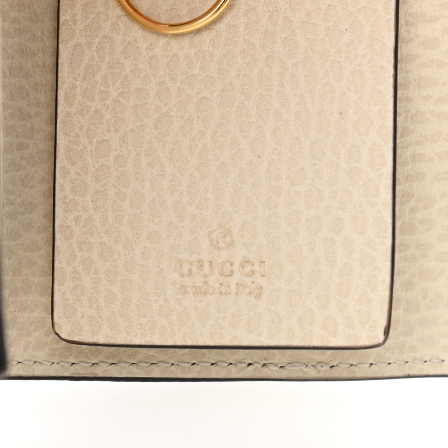 Dollar Calfskin GG Supreme Monogram GG Marmont 6 Key Holder Case Mystic White Beige Ebony