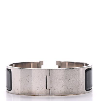 Hermes Enamel Wide Clic Clac H Bracelet PM Black 3 of 9