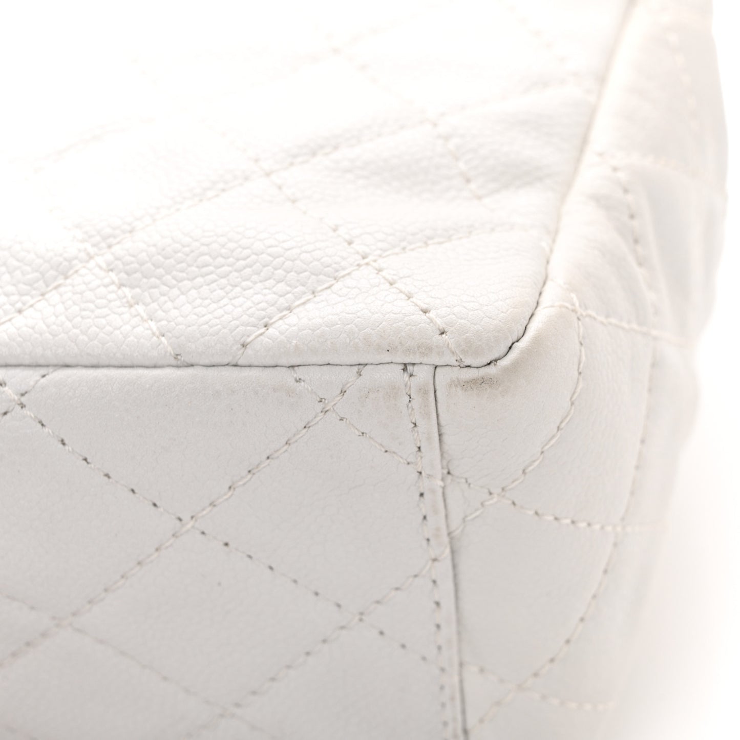 Caviar Quilted Maxi Single Flap White