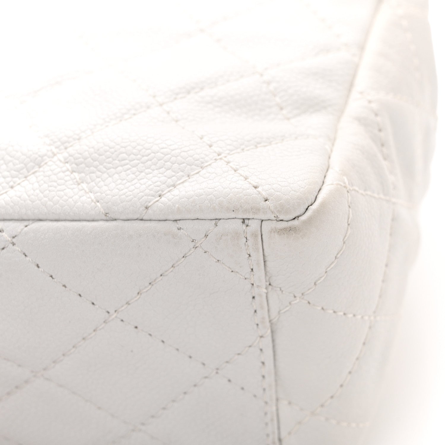 Chanel Caviar Quilted Maxi Single Flap White 14 of 17