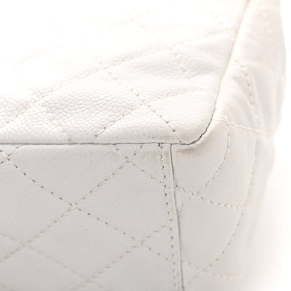 Chanel Caviar Quilted Maxi Single Flap White 14 of 17