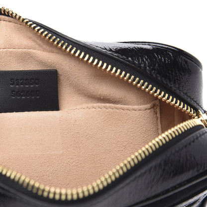 Gucci Suede Patent Web Mini Ophidia Shoulder Bag Black 7 of 10