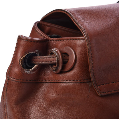 Chanel Calfskin Drawstring Backpack Brown 18 of 20