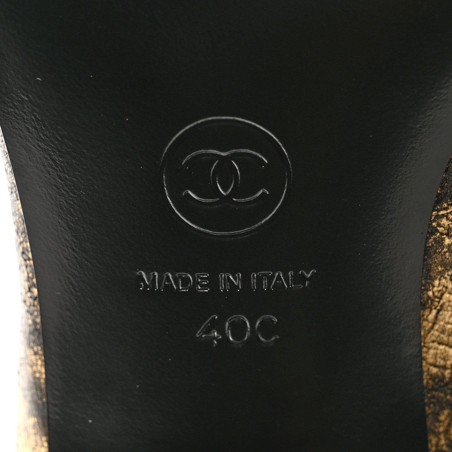 Chanel Laminated Goatskin High Boots 40 Gold 6 of 8