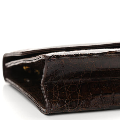 Chanel Alligator Small Single Flap Dark Brown 9 of 14