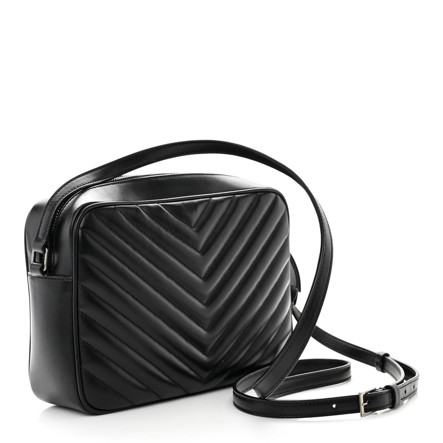 Calfskin Matelasse Monogram Lou Camera Bag Black