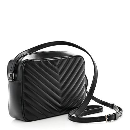 Saint Laurent Calfskin Matelasse Monogram Lou Camera Bag Black 3 of 13