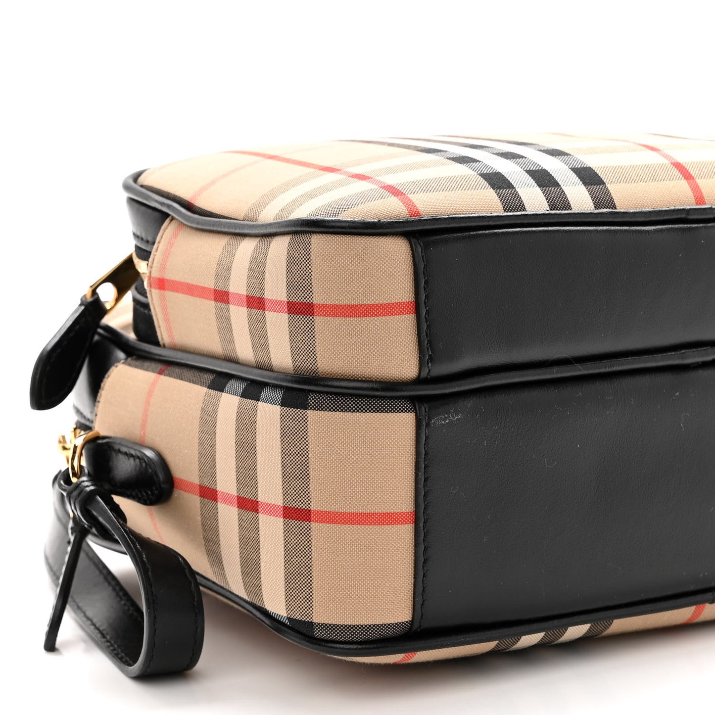 Calfskin Vintage Check Medium Camera Bag Archive Beige