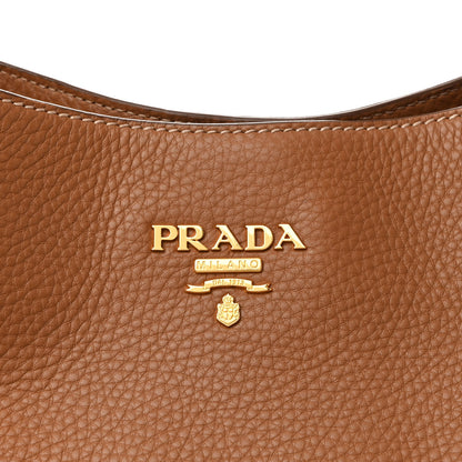 Prada Vitello Daino Side Pocket Hobo Cuoio 9 of 11