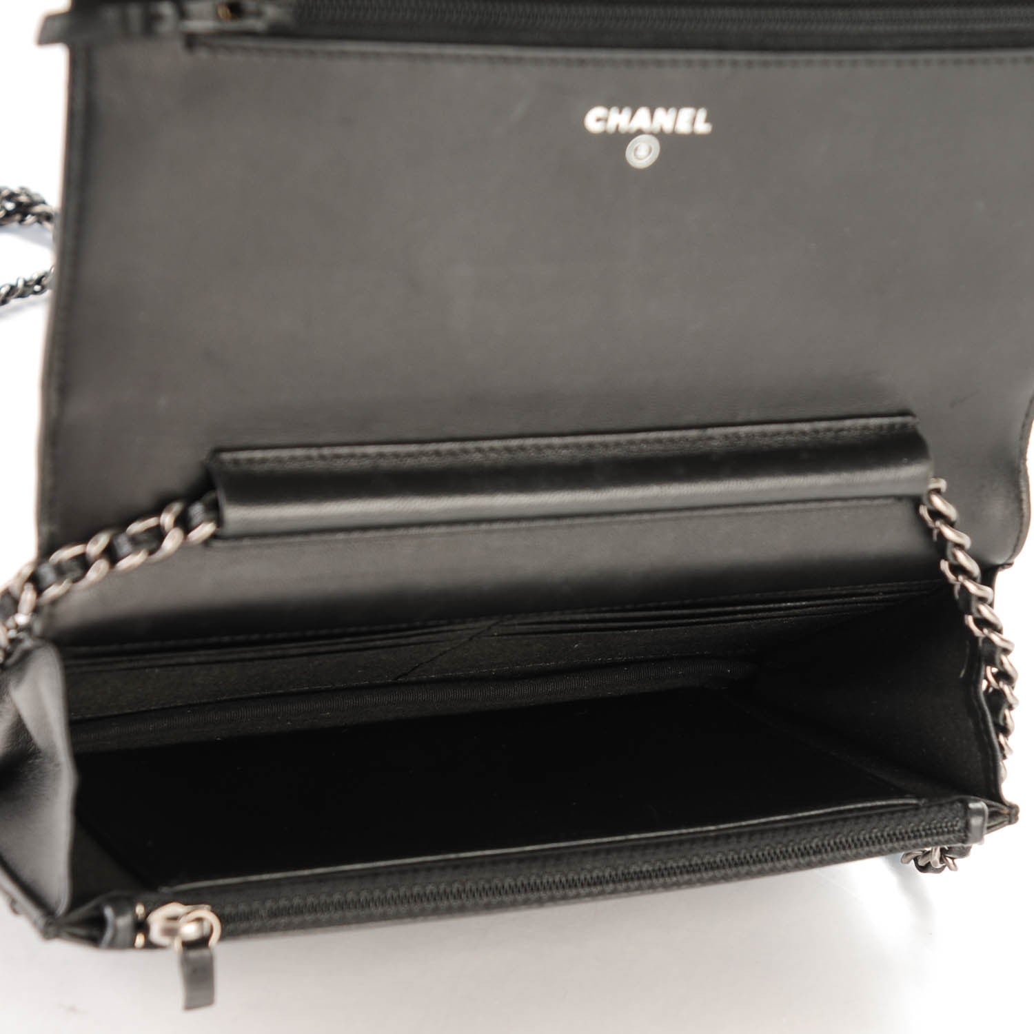 Chanel Lambskin Quilted Coco Boy Wallet On Chain WOC Black 5 of 8