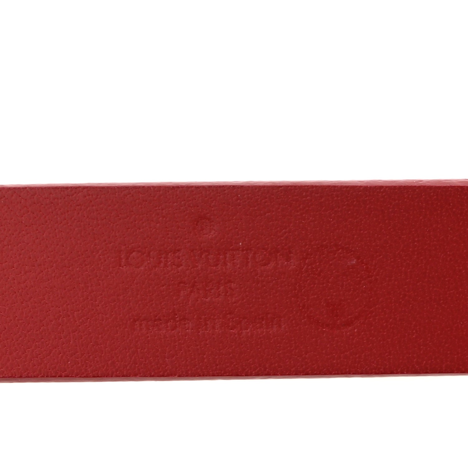Louis Vuitton Calfskin Embossed 20MM LV Initiales Belt 80 32 Red 3 of 7