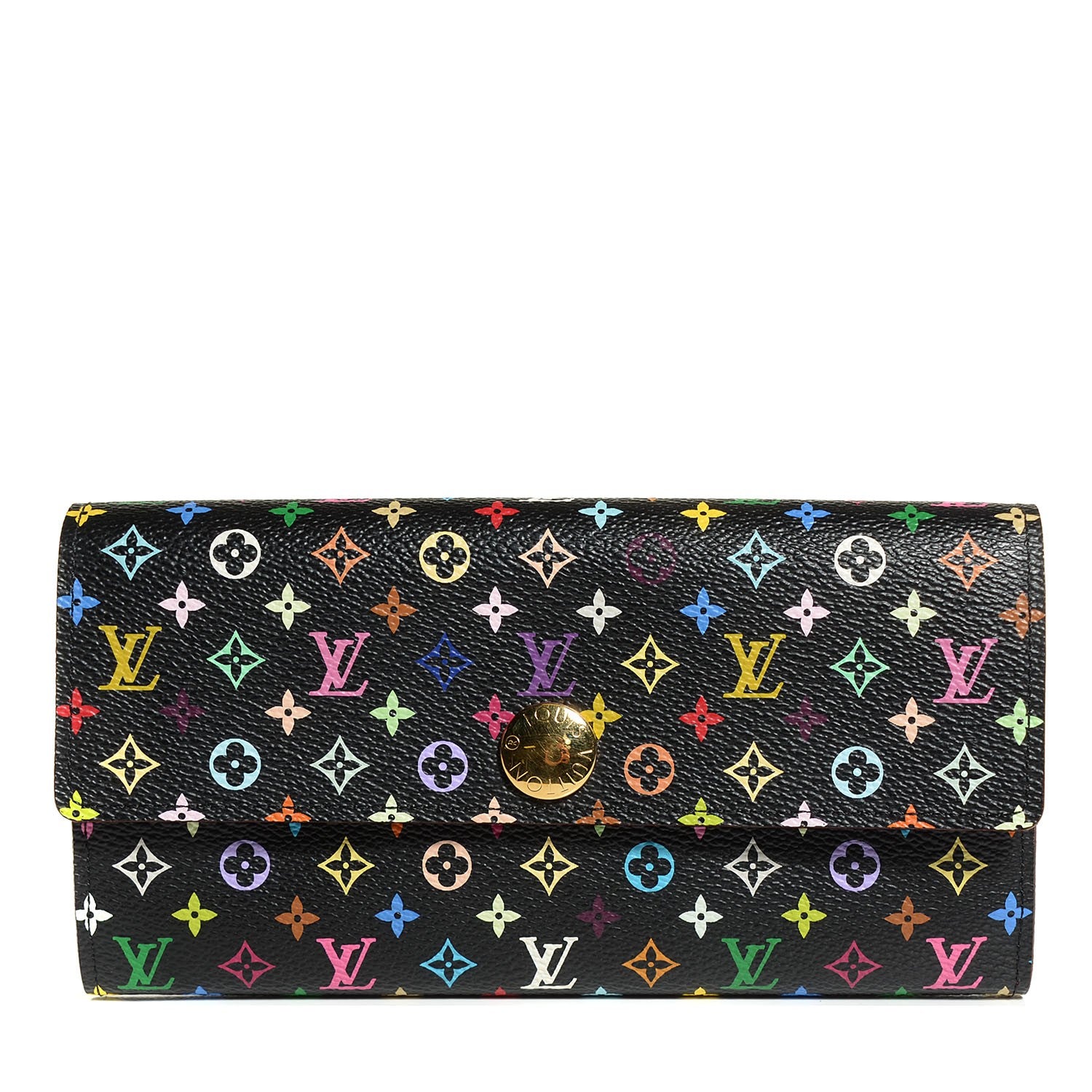 Louis Vuitton Monogram Multicolor Sarah Wallet Black Grenade 1 of 8