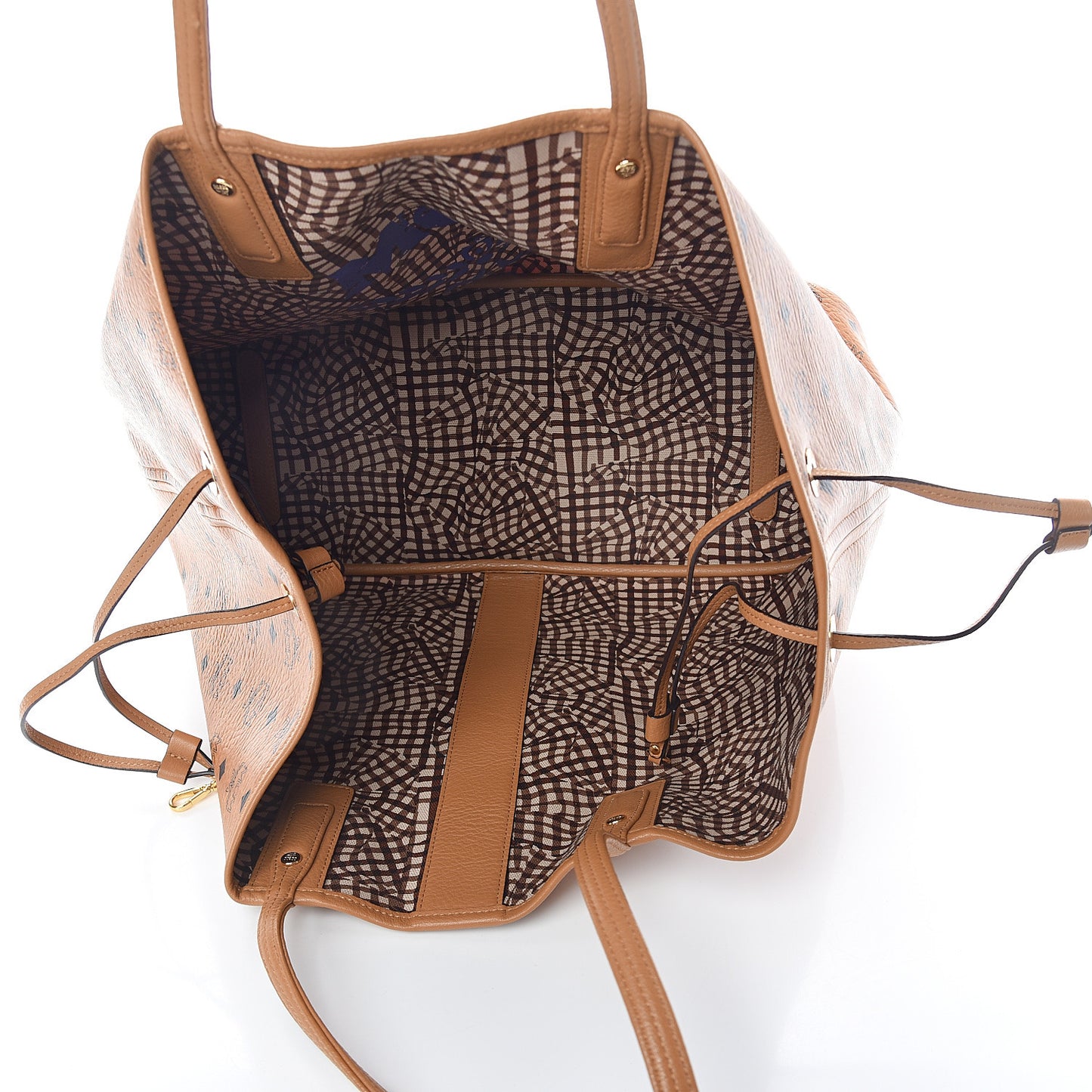 Visetos Large Liz Reversible Shopper Tote Cognac