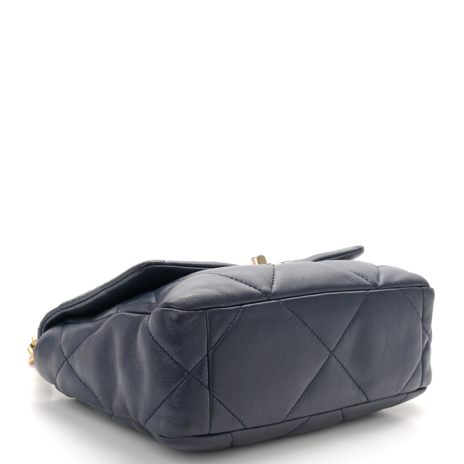 Chanel Lambskin Quilted Medium Chanel 19 Flap Navy Blue 4 of 11