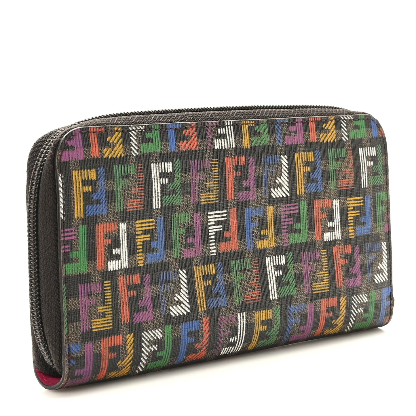 Zucchino Spalmati FF Multicolor Zip Around Wallet Black Multicolor