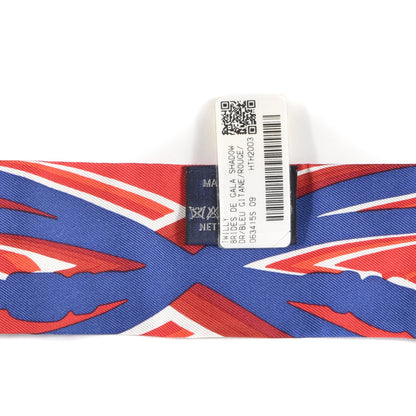 Hermes Silk Brides de Gala Shadow Twilly Bleu Gitane Rouge 6 of 6