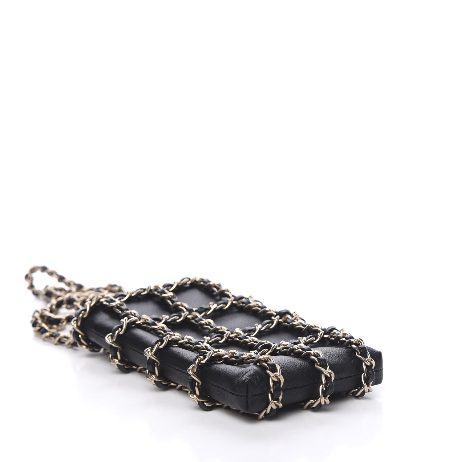 Chanel Lambskin Quilted Small Clutch With Chain Black 3 of 11