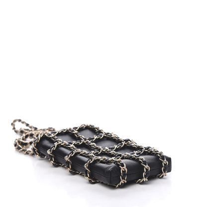 Chanel Lambskin Quilted Small Clutch With Chain Black 3 of 11