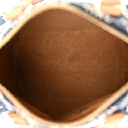 Louis Vuitton Jacquard Since 1854 Speedy Bandouliere 25 Blue 5 of 12