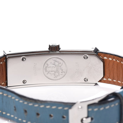 Hermes Stainless Steel Swift 15mm Kelly II Quartz Watch Blue Jean 7 of 9