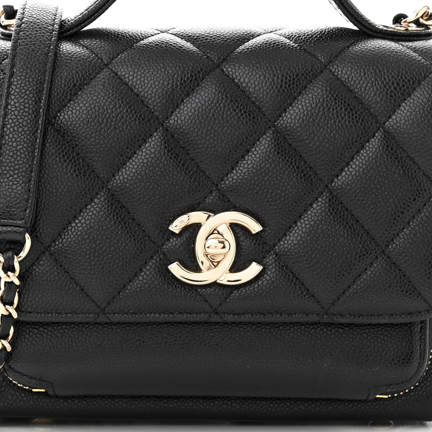 Caviar Quilted Small Business Affinity Flap Black