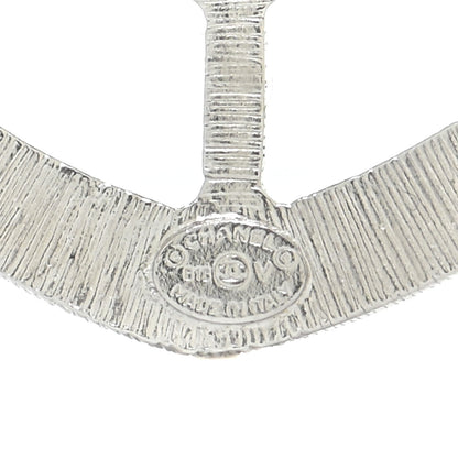 Chanel Swarovski Baguette Crystal CC Shield Brooch Silver 5 of 6
