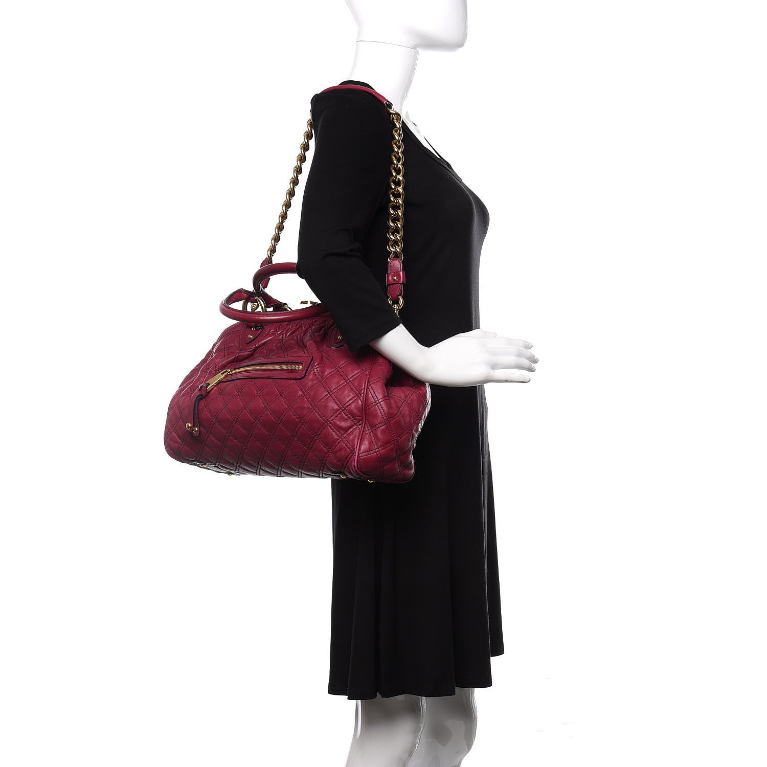 Marc Jacobs Lambskin Quilted Stam Violet 2 of 20