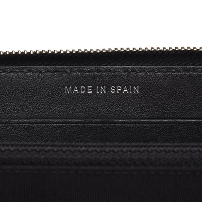 Chanel Metallic Caviar Quilted Small Zip Around Wallet Black 6 of 9