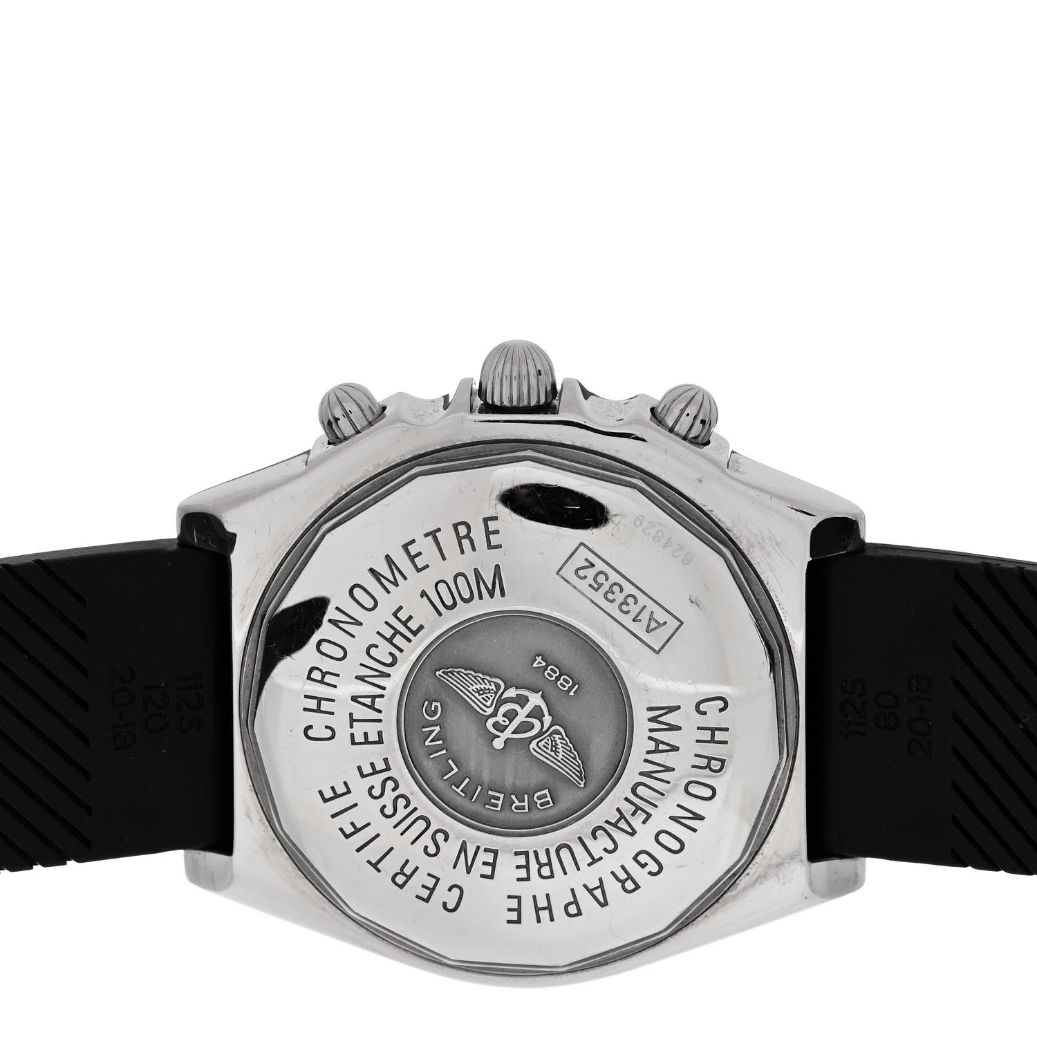 Breitling Stainless Steel Rubber 39mm Chronomat Automatic Watch Black A13352 4 of 4