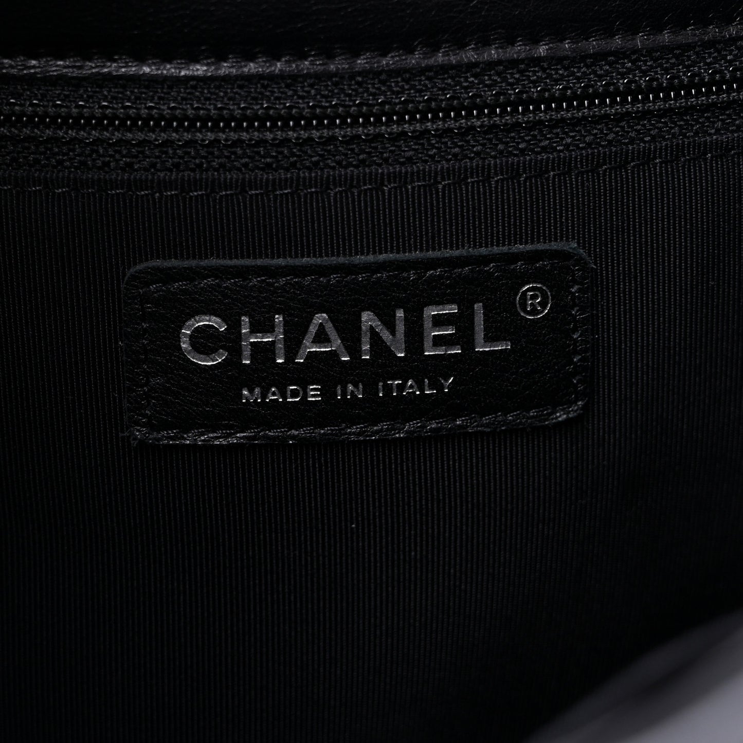 Lambskin Quilted Front Flap Tote Black
