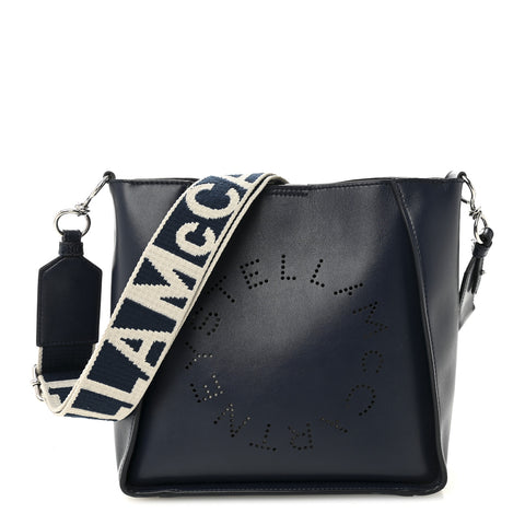 Eco Alter Nappa Perforated Logo Mini Crossbody Navy