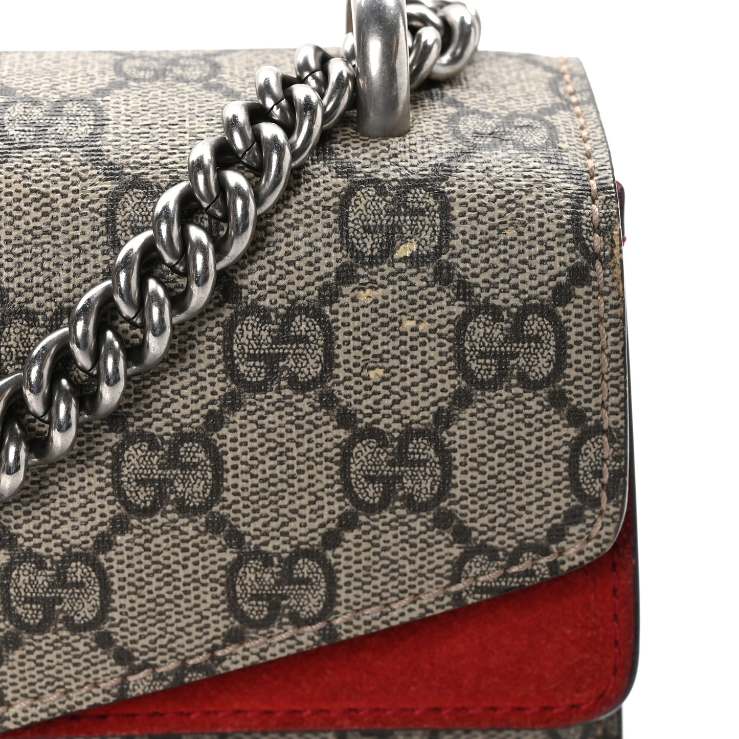 GG Supreme Monogram Small Dionysus Shoulder Bag Red