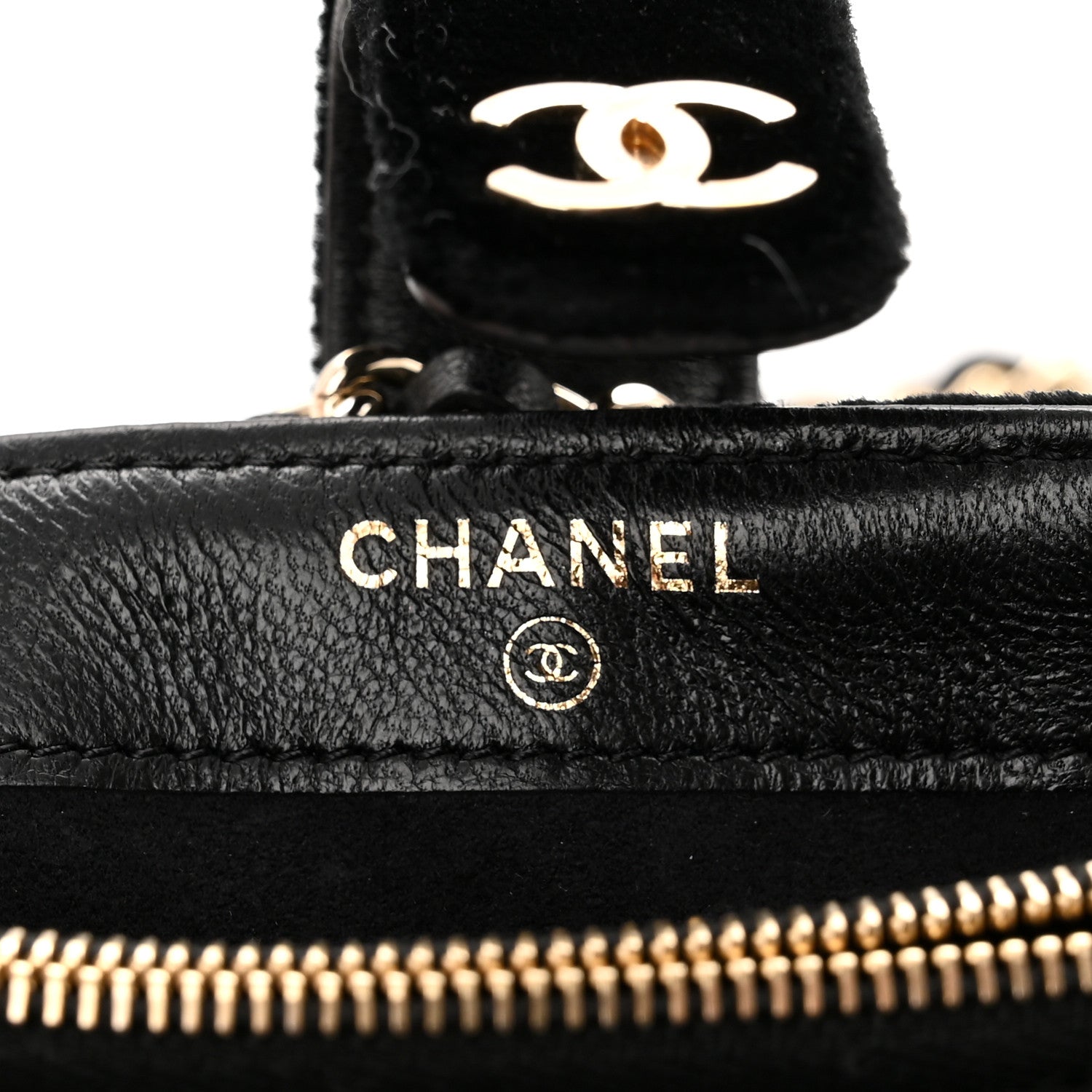 Chanel Velvet Quilted Small Clutch With Chain Black 7 of 12