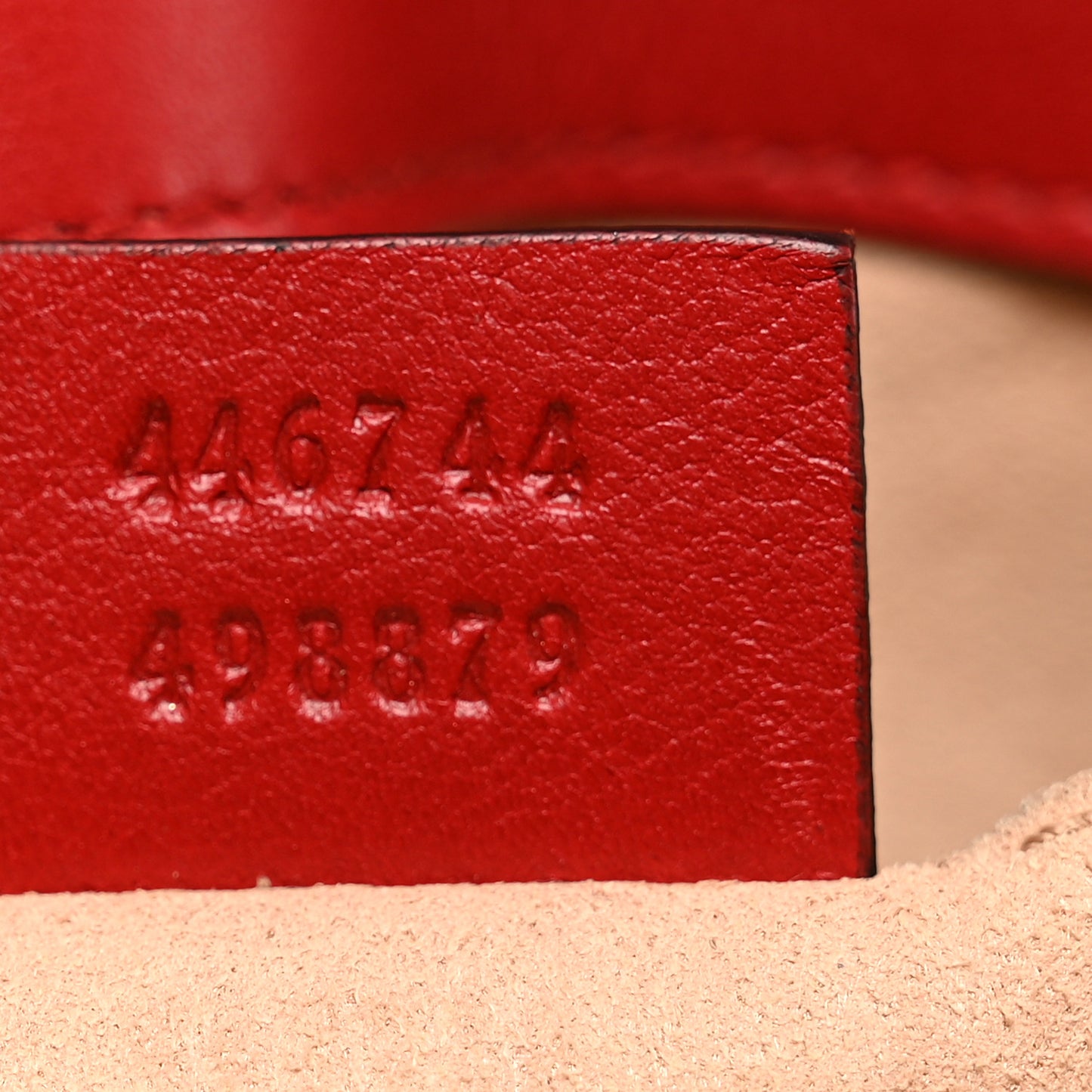 Calfskin Matelasse Mini GG Marmont Shoulder Bag Hibiscus Red