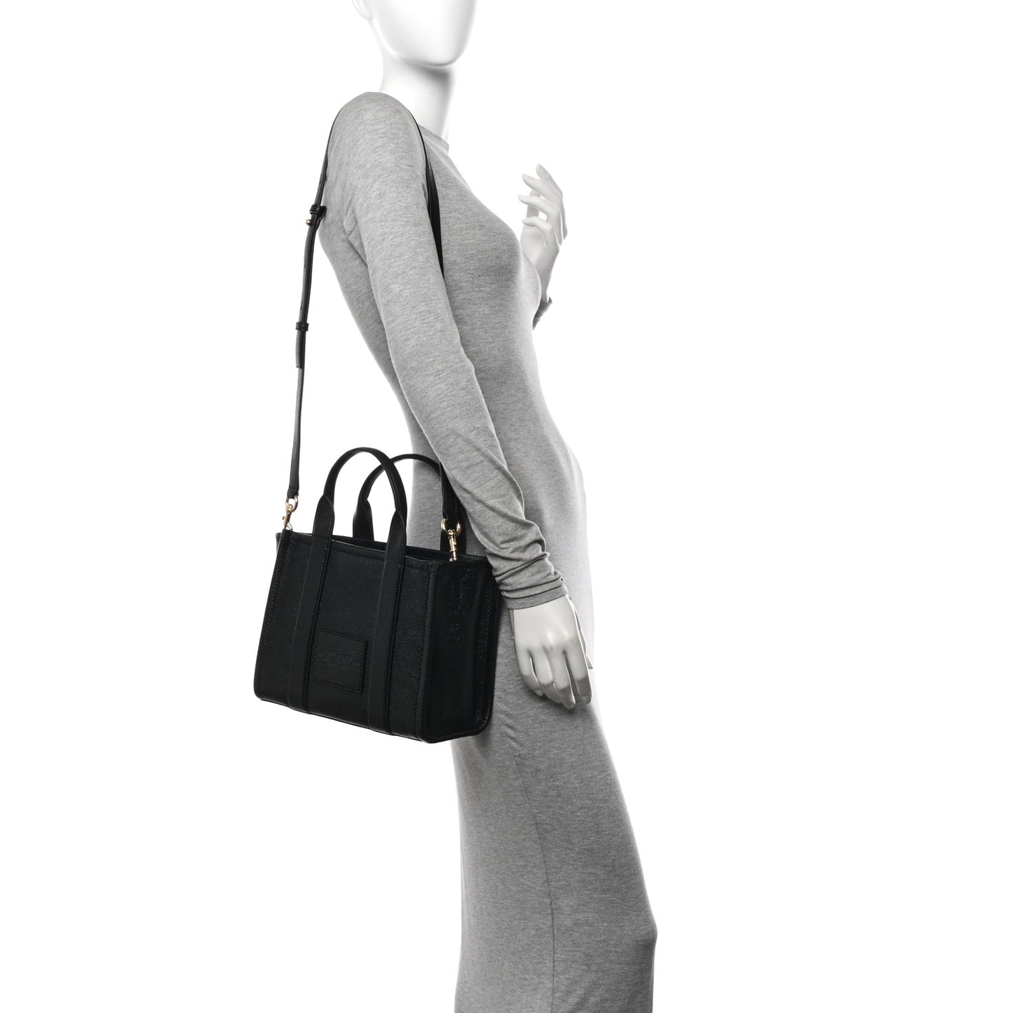 Grained Calfskin Small The Tote Bag Black