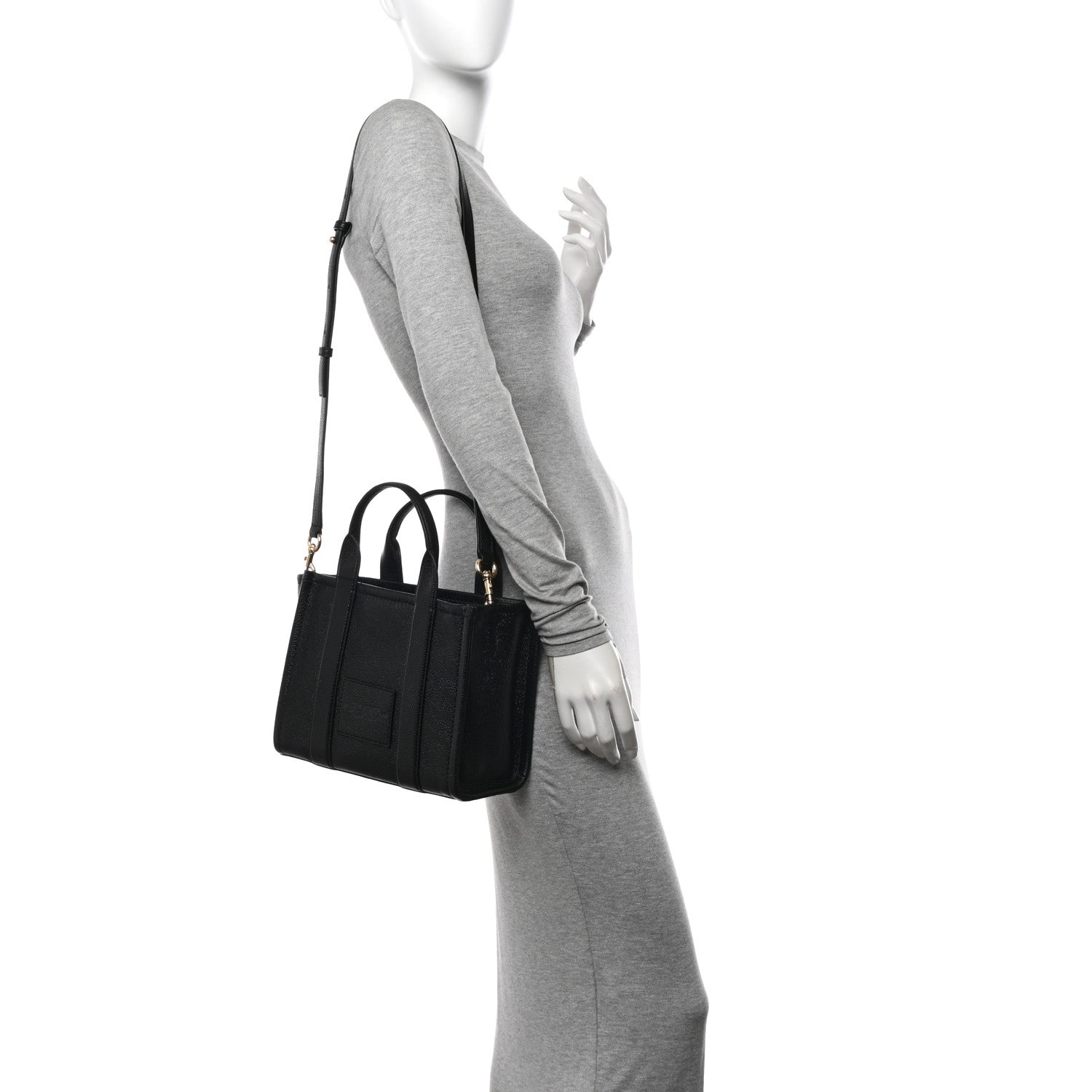 Marc Jacobs Grained Calfskin Small The Tote Bag Black 2 of 11