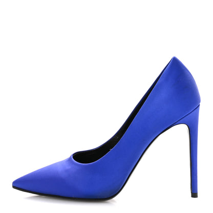 Louis Vuitton Satin Crystal Logo Pumps 41 Blue 1 of 8