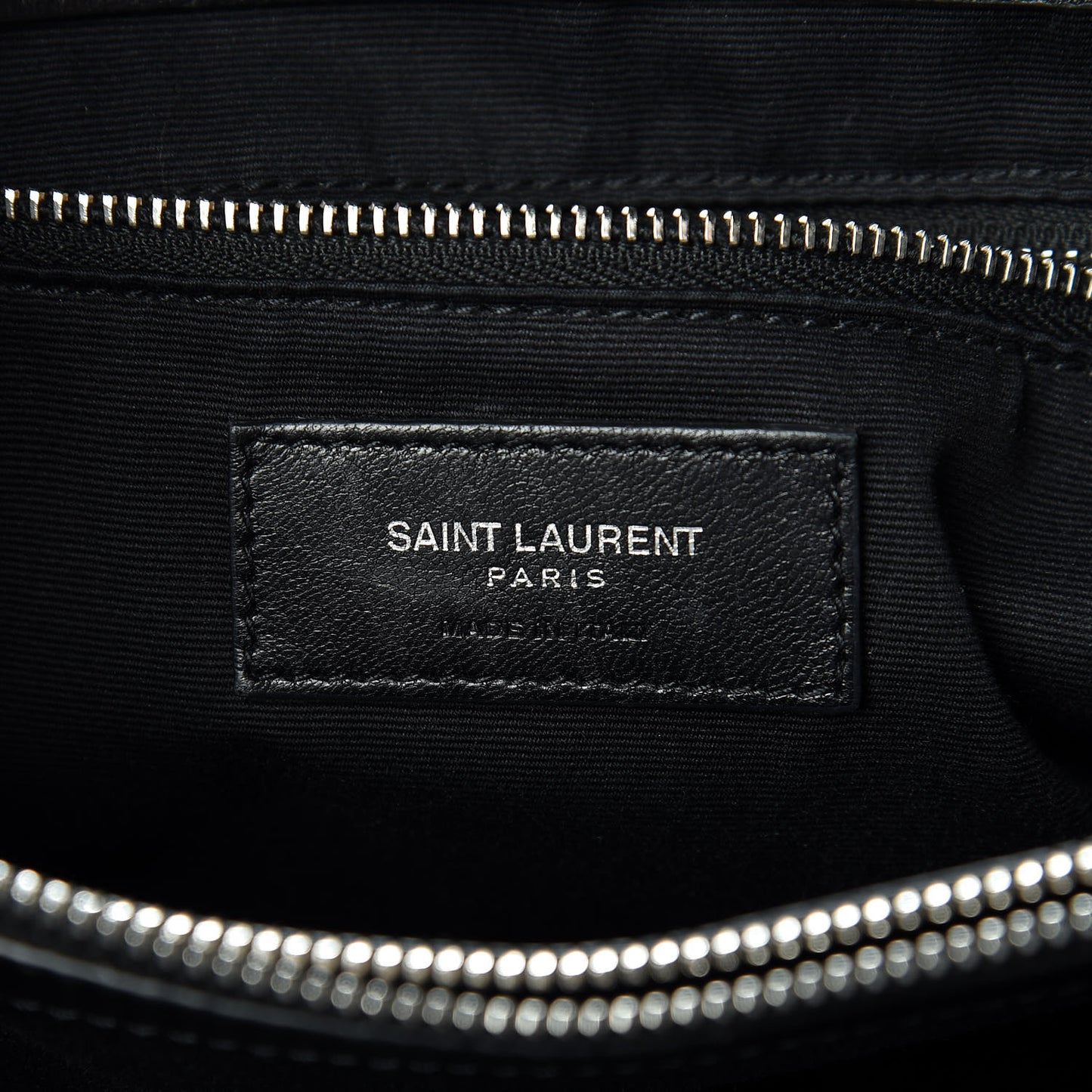 Calfskin Y Quilted Monogram Large Loulou Chain Satchel Black