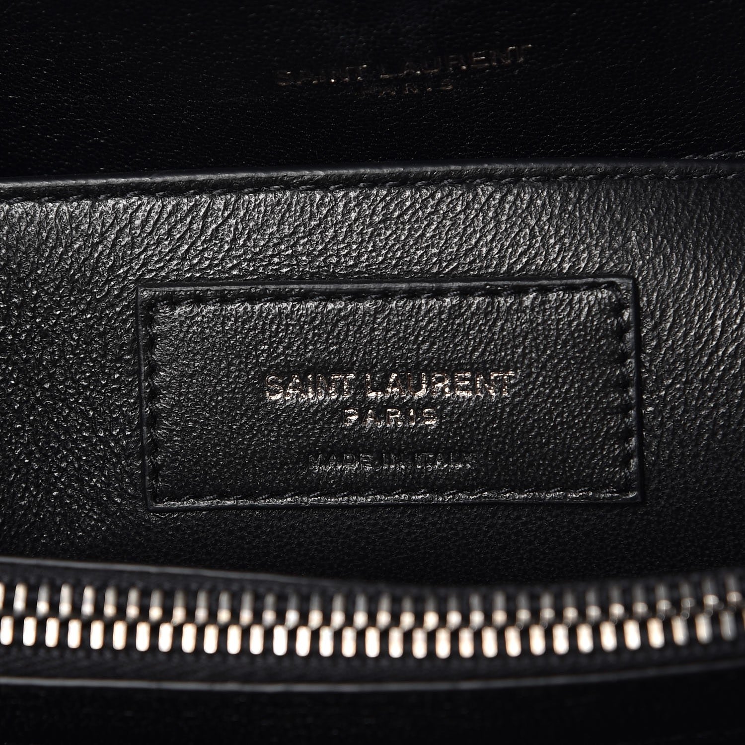 Saint Laurent Sheepskin Matelasse Chevron Monogram Large College Satchel Black 7 of 9