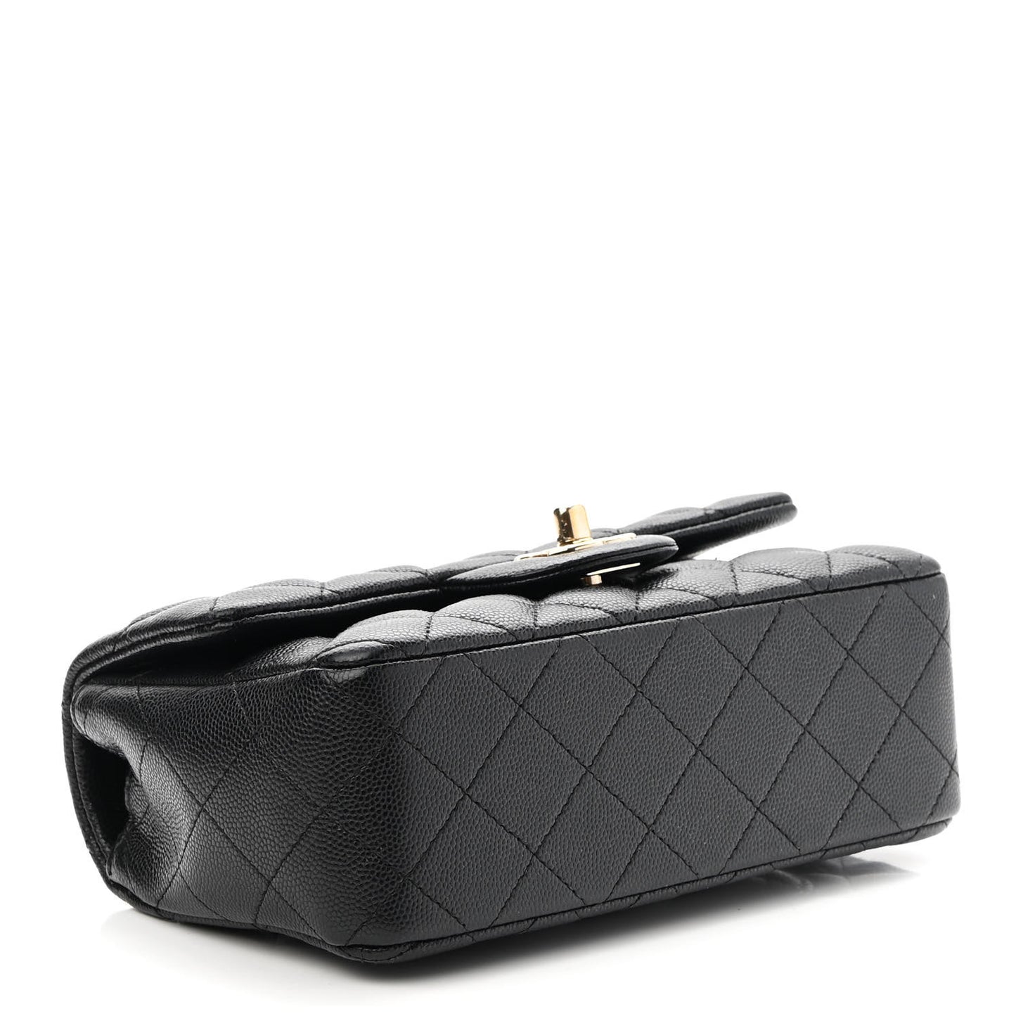 Caviar Quilted Mini Rectangular Flap Black